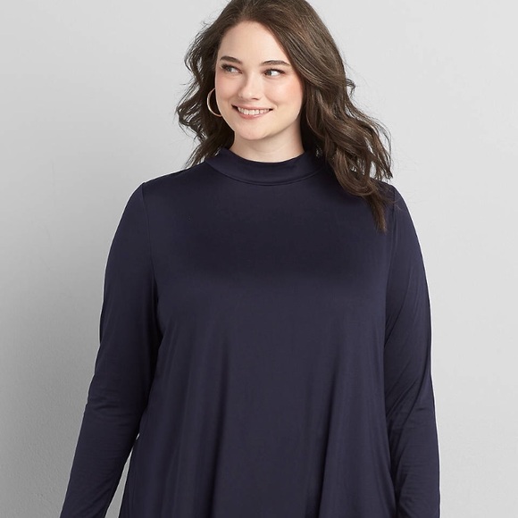 NWT, Lane Bryant Smocked Neck High Low Tunic❤️ - Picture 3 of 6